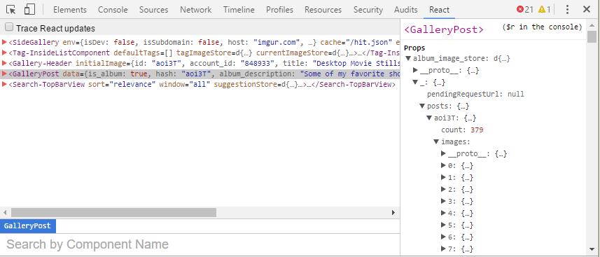 Imgur - react dev tools